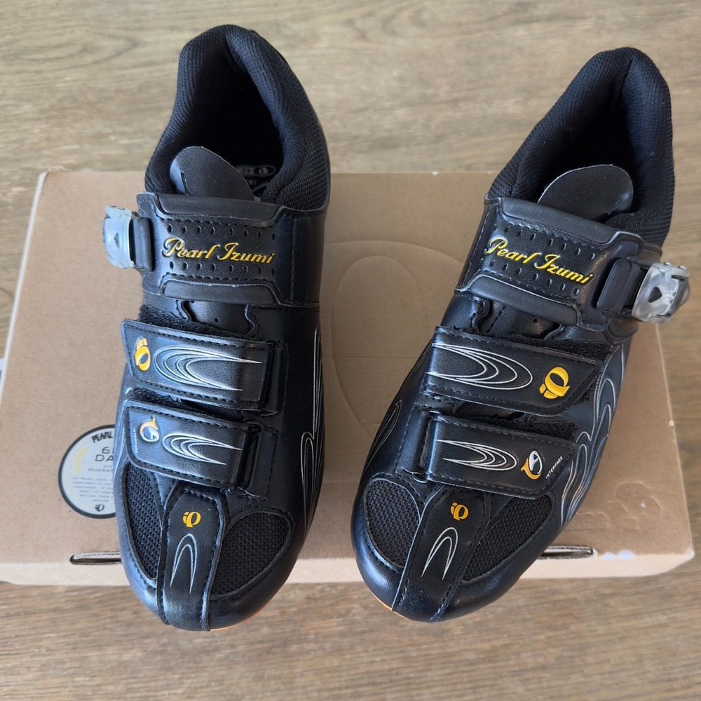 Pearl‎ Izumi Interface iQ Road Black Leather Cycling Bike Shoes-Size EU40-NEW